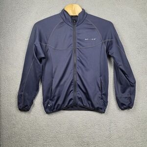 SpaceX Jacket Mens Large Blue Fleece Lined Full Zip Track Softshell Pockets